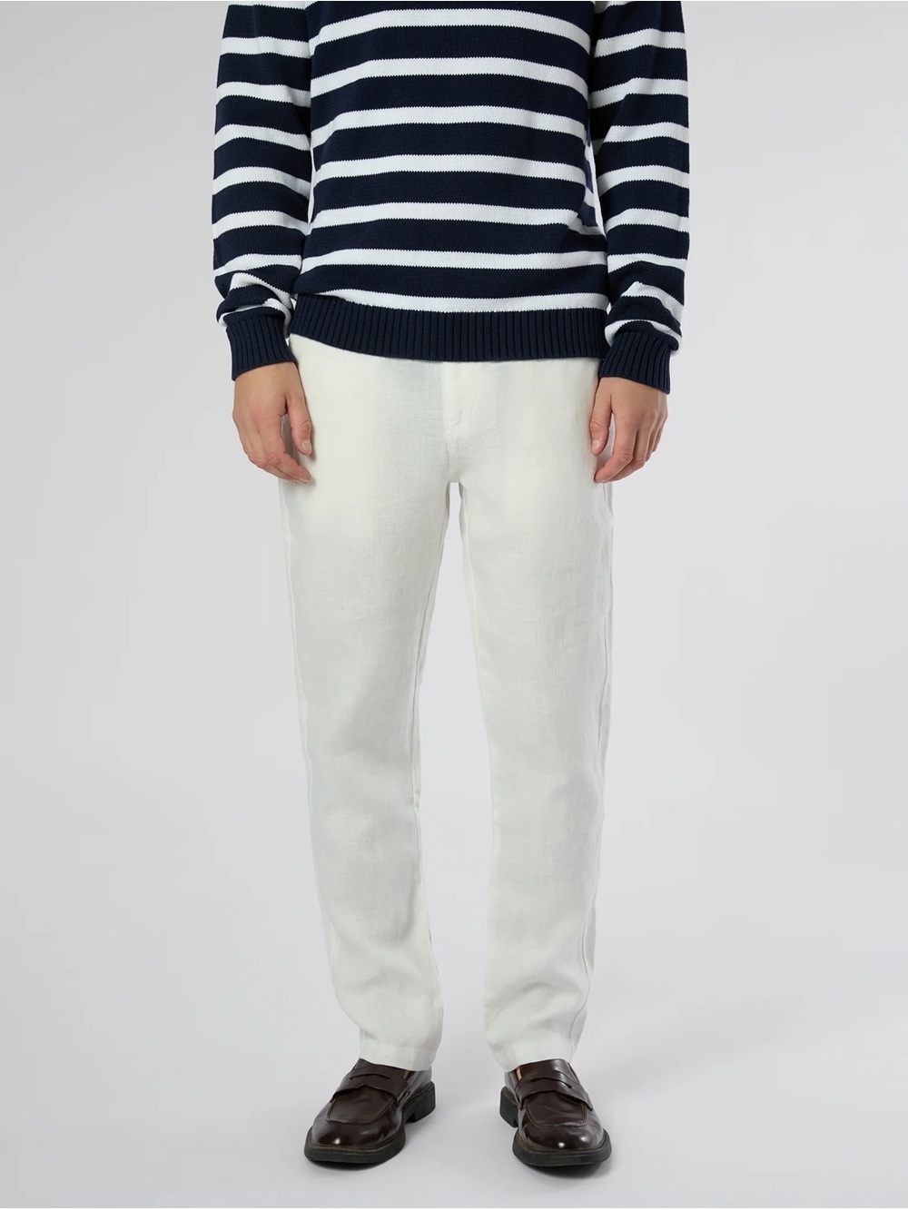 Onia Men's Trouser Casual 100% White Linen Relaxed Pants Size L
